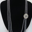 
	perlový náhrdelník strieborno - šedá umelá perlička
